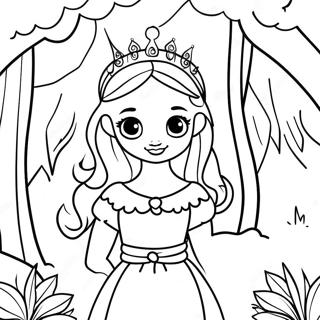 Halaman Mewarnai Putri Ajaib Di Hutan Terpesona 2087-2081