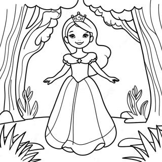 Halaman Mewarnai Putri Ajaib Di Hutan Terpesona 2087-2084