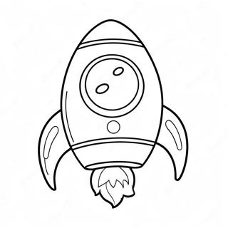 Halaman Mewarnai Roket Imut Dengan Wajah Tersenyum 21195 4631