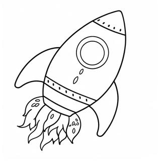 Halaman Mewarnai Roket Dengan Api Berwarna Warni 21196 4634
