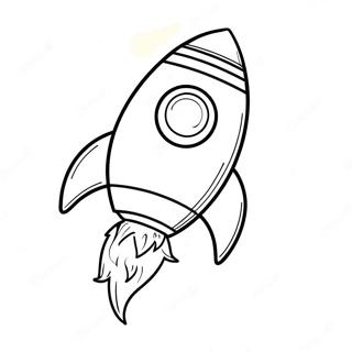 Halaman Mewarnai Roket Dengan Api Berwarna Warni 21196 4635