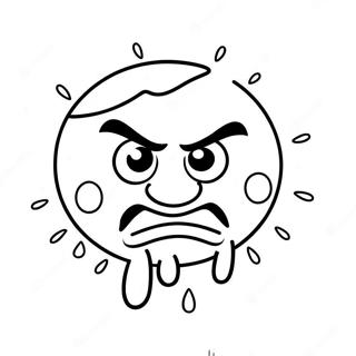 Halaman Mewarnai Emoji Marah 21296 4658