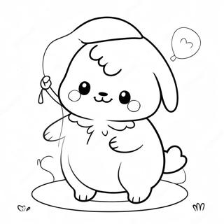 Halaman Mewarnai Pompompurin Dengan Balon 21694 4739