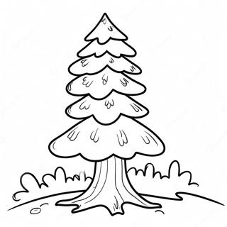 Halaman Mewarnai Pohon Pinus Yang Lucu 21777 4748