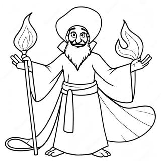 Halaman Mewarnai Jafar Melakukan Sihir 21877 4778