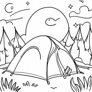 Halaman Mewarnai Camping Di Malam Berbintang 22053 4816