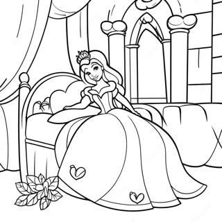 Halaman Mewarnai Putri Tidur Yang Anggun Di Kastil 22230-4842