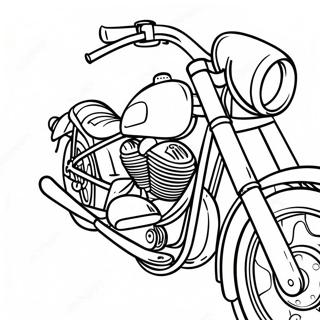 Halaman Mewarnai Sepeda Motor Vintage 23314-5087