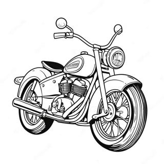 Halaman Mewarnai Sepeda Motor Vintage 23314-5088