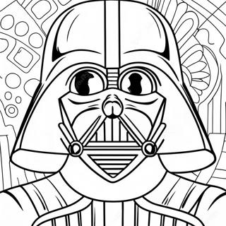 Halaman Mewarnai Potret Darth Vader 23411-5112