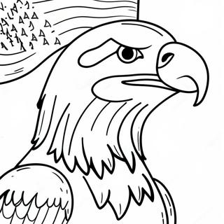 Elang Botak Dengan Bendera Amerika Halaman Mewarnai 24351 5315