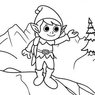 Elf Petualang Di Gunung Bersalju Halaman Mewarnai 25166 5498