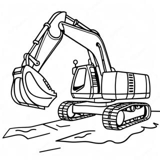 Excavator Halaman Mewarnai