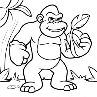 Gambar Mewarnai Donkey Kong Dengan Pisang 25618-5585