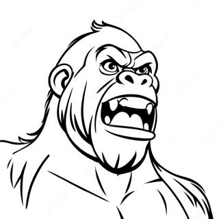 King Kong Menggeram Dengan Keras Halaman Mewarnai 25983-5667
