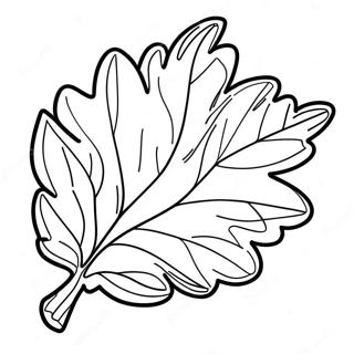 Halaman Mewarnai Daun Oak Yang Sederhana 26337-5750