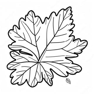 Halaman Mewarnai Daun Oak Yang Sederhana 26337-5751