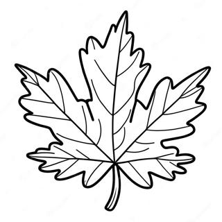 Halaman Mewarnai Daun Oak Yang Sederhana 26337-5752