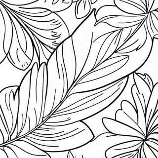 Halaman Mewarnai Daun Tropis Yang Berwarna Warni 26339-5757