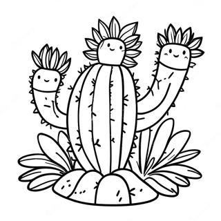 Halaman Mewarnai Kaktus Yang Berbunga 26625-5817