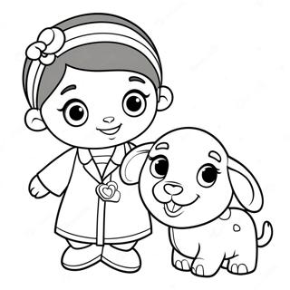 Gambar Mewarnai Doc Mcstuffins Dengan Lambie 27294-5935