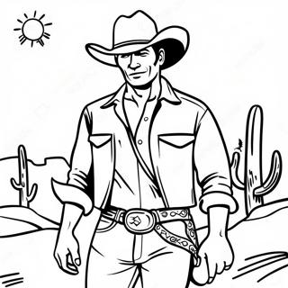 Halaman Mewarnai Koboi Kuat Di Gurun 27380 5970