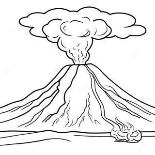 Gunung Berapi Halaman Mewarnai