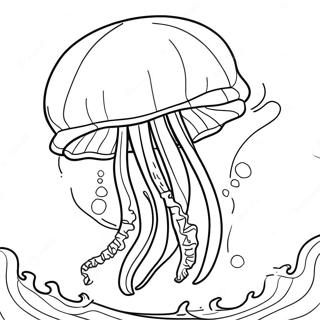 Halaman Mewarnai Ubur Ubur Megah Meluncur Di Air 28951 6301