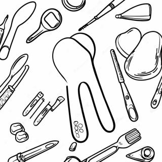 Halaman Mewarnai Alat Gigi Berwarna Warni 29038-6325