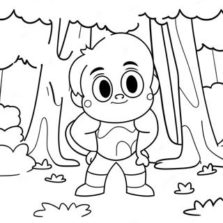 Halaman Mewarnai Steven Universe Di Hutan Ajaib 29575-6438