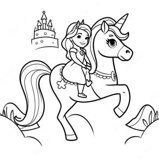 Halaman Mewarnai Sofia Yang Pertama Menunggang Unicorn 30387 6630