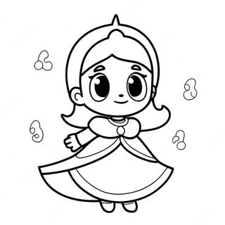 Halaman Mewarnai Rosalina Imut Dengan Luma 30909 6744