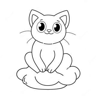Halaman Mewarnai Mew Duduk Di Awan 31281-6829