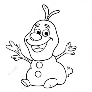 Halaman Mewarnai Olaf Memegang Hidung Wortel 31924 6969