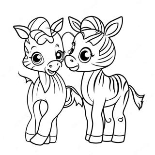 Halaman Mewarnai Anak Zebra Yang Ceria 32022-6988