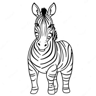 Halaman Mewarnai Garis Zebra Yang Elegan 32023-6991