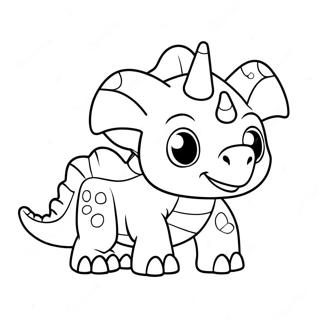 Gambar Mewarnai Triceratops Lucu 32284-7034