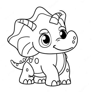 Gambar Mewarnai Triceratops Lucu 32284-7035