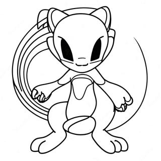 Mewtwo Dengan Kekuatan Psikis Halaman Mewarnai 33074-7217