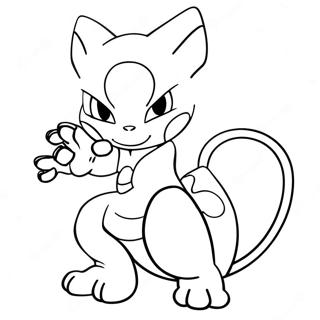 Mewtwo Dengan Kekuatan Psikis Halaman Mewarnai 33074-7218