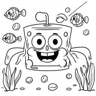 Gambar Mewarnai Petualangan Bawah Laut Spongebob Squarepants 34085-7434