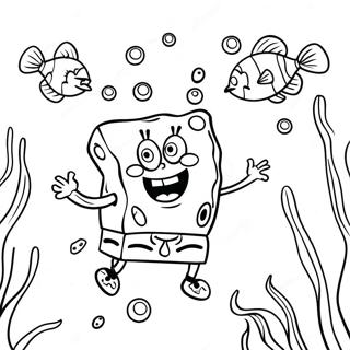 Gambar Mewarnai Petualangan Bawah Laut Spongebob Squarepants 34085-7436