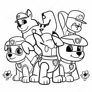 Gambar Mewarnai Tim Penyelamat Paw Patrol 34086-7437