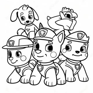 Gambar Mewarnai Tim Penyelamat Paw Patrol 34086-7438