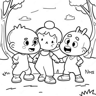 Halaman Mewarnai Hari Seru Rugrats Di Taman 34088-7447