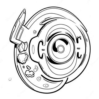 Halaman Mewarnai Beyblade Berputar Dalam Aksi 34619 7559