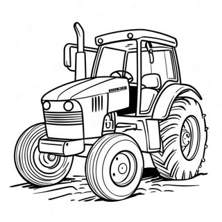 Halaman Mewarnai Traktor John Deere Dengan Petani 34715-7583