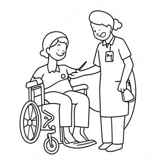 Halaman Mewarnai Perawat Ceria Membantu Pasien 34801 7607