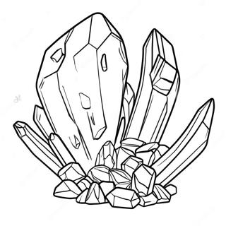 Halaman Mewarnai Kristal Kuarsa Berkilau 35422 7747