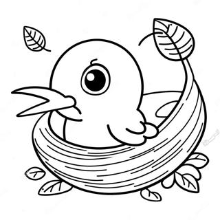 Halaman Mewarnai Sarang Kolibri Lucu 36517-7990